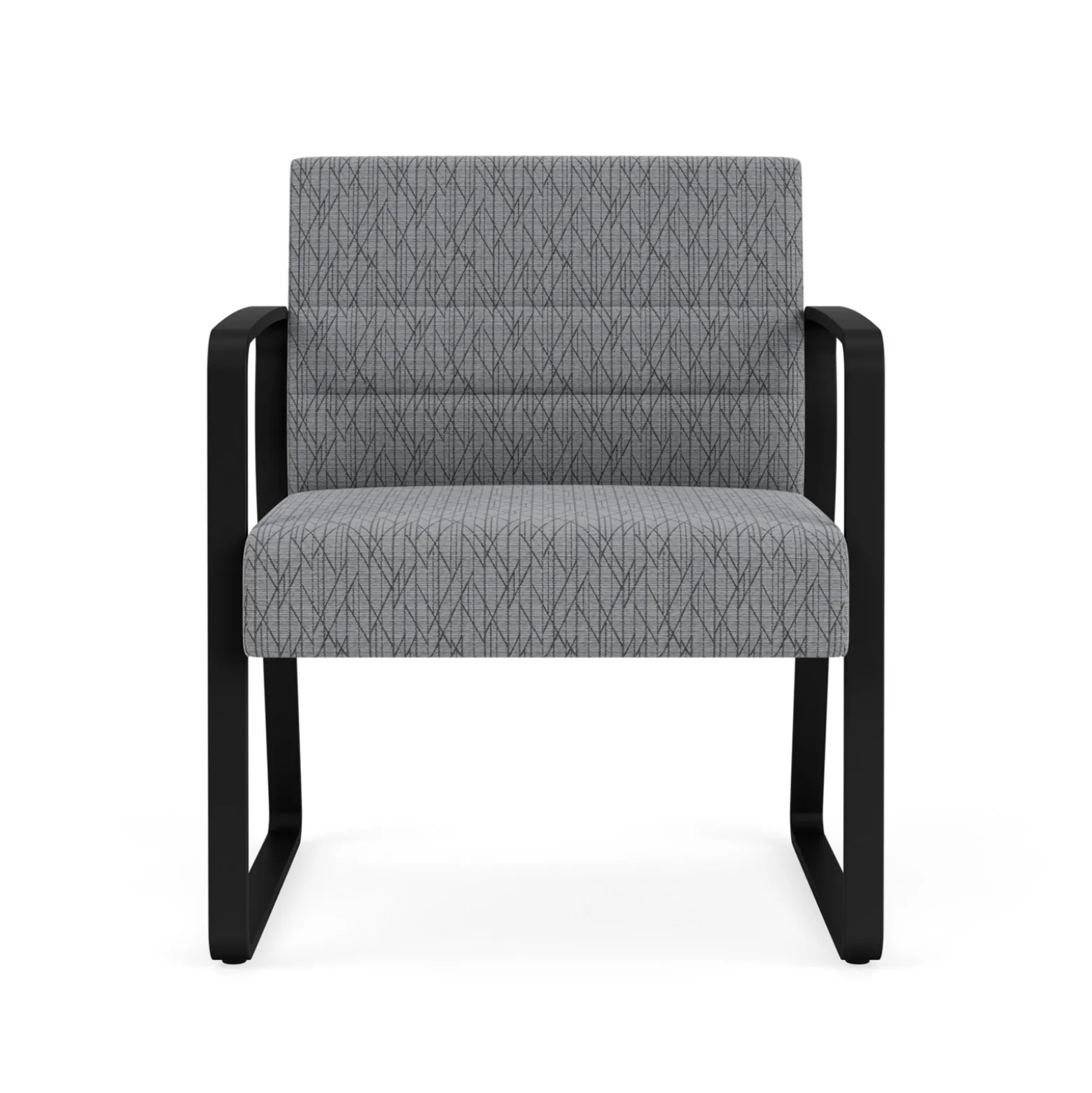 Waterfall Oversize Guest Chair in Designer Upholstery, Sled Base