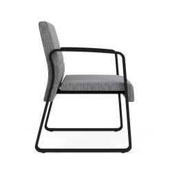 Waterfall Oversize Guest Chair in Designer Upholstery, Sled Base