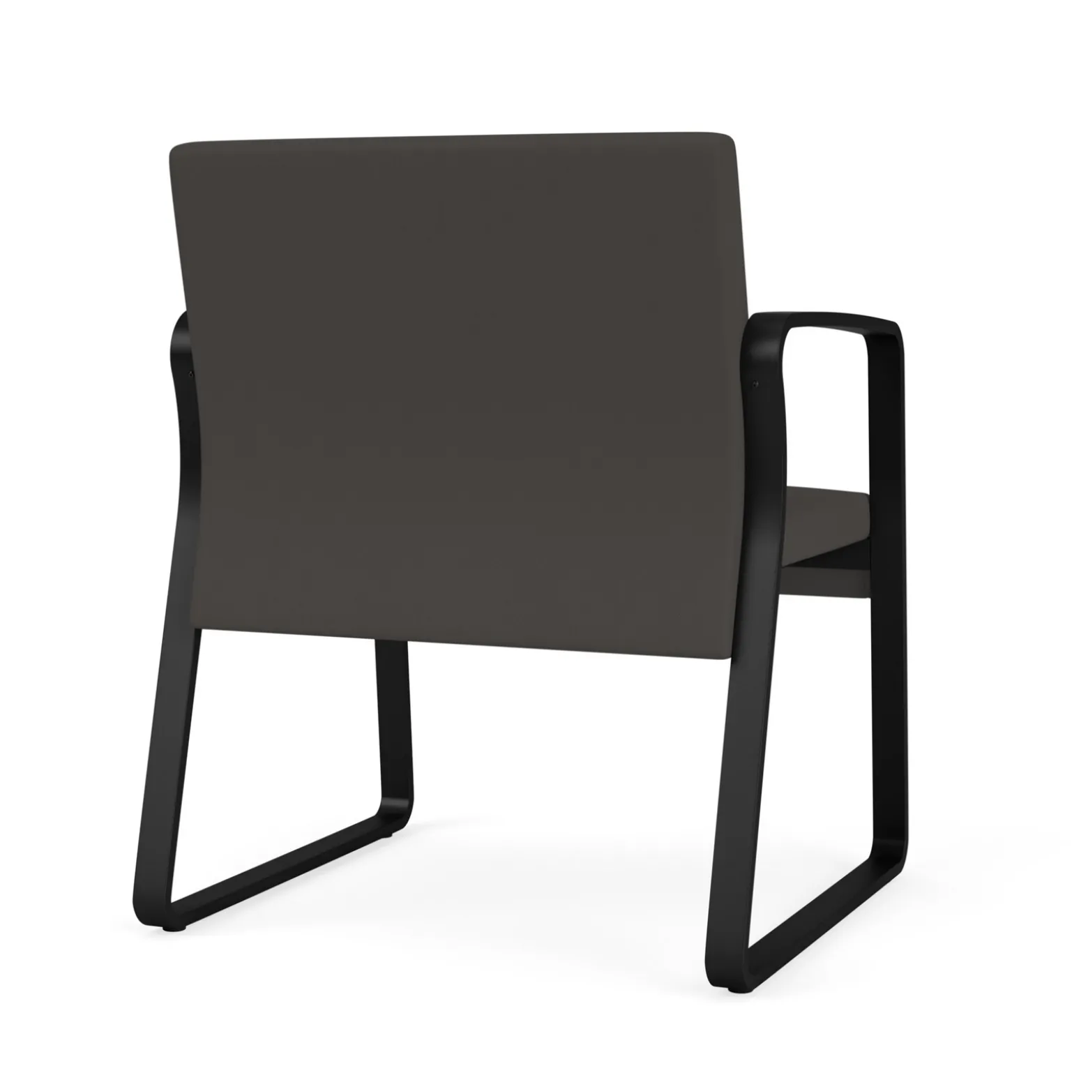 Waterfall Oversize Guest Chair in Designer Upholstery, Sled Base