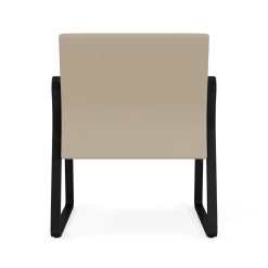 Waterfall Oversize Guest Chair in Designer Upholstery, Sled Base
