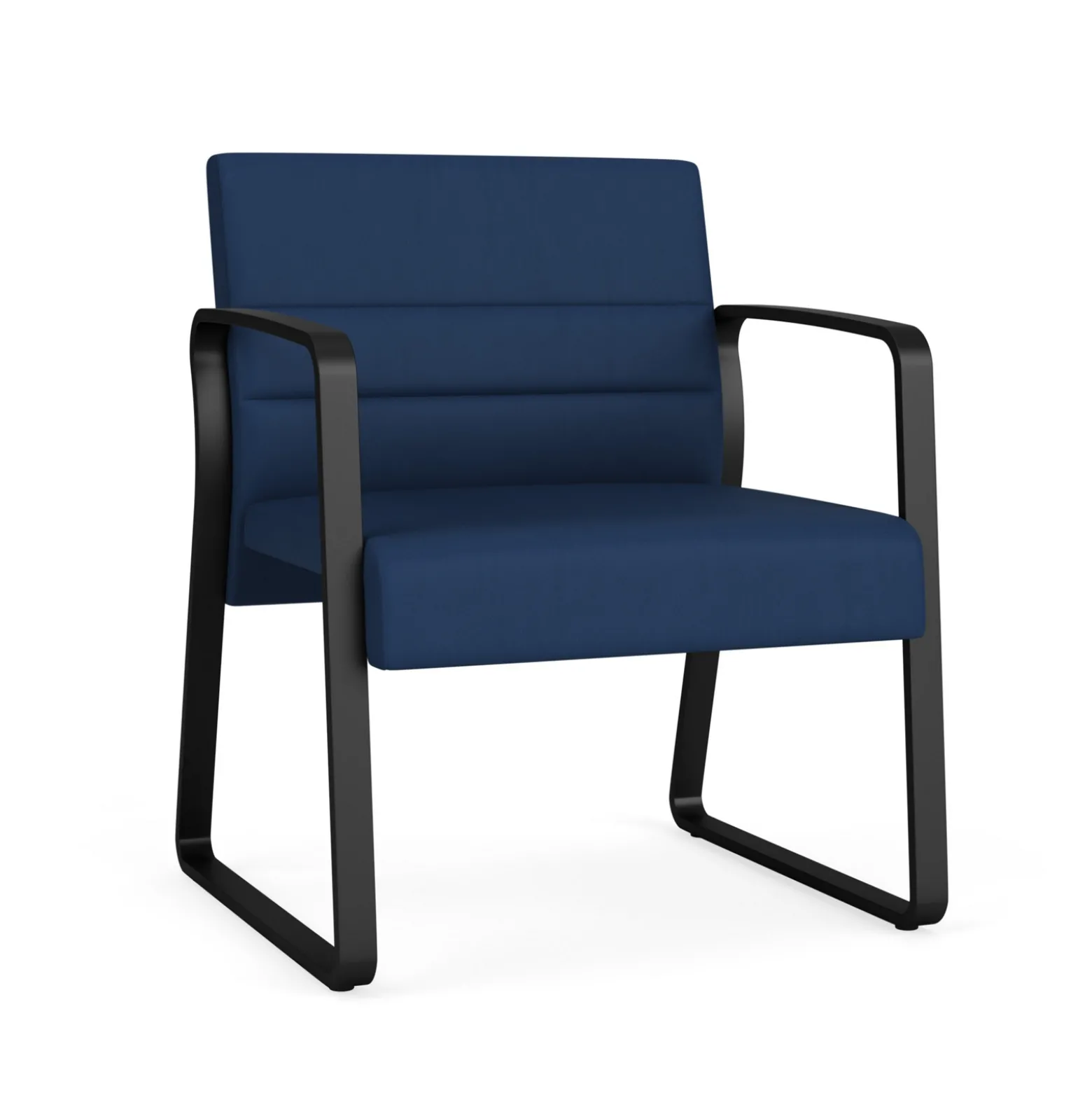 Waterfall Oversize Guest Chair in Designer Upholstery, Sled Base