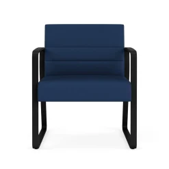 Waterfall Oversize Guest Chair in Designer Upholstery, Sled Base