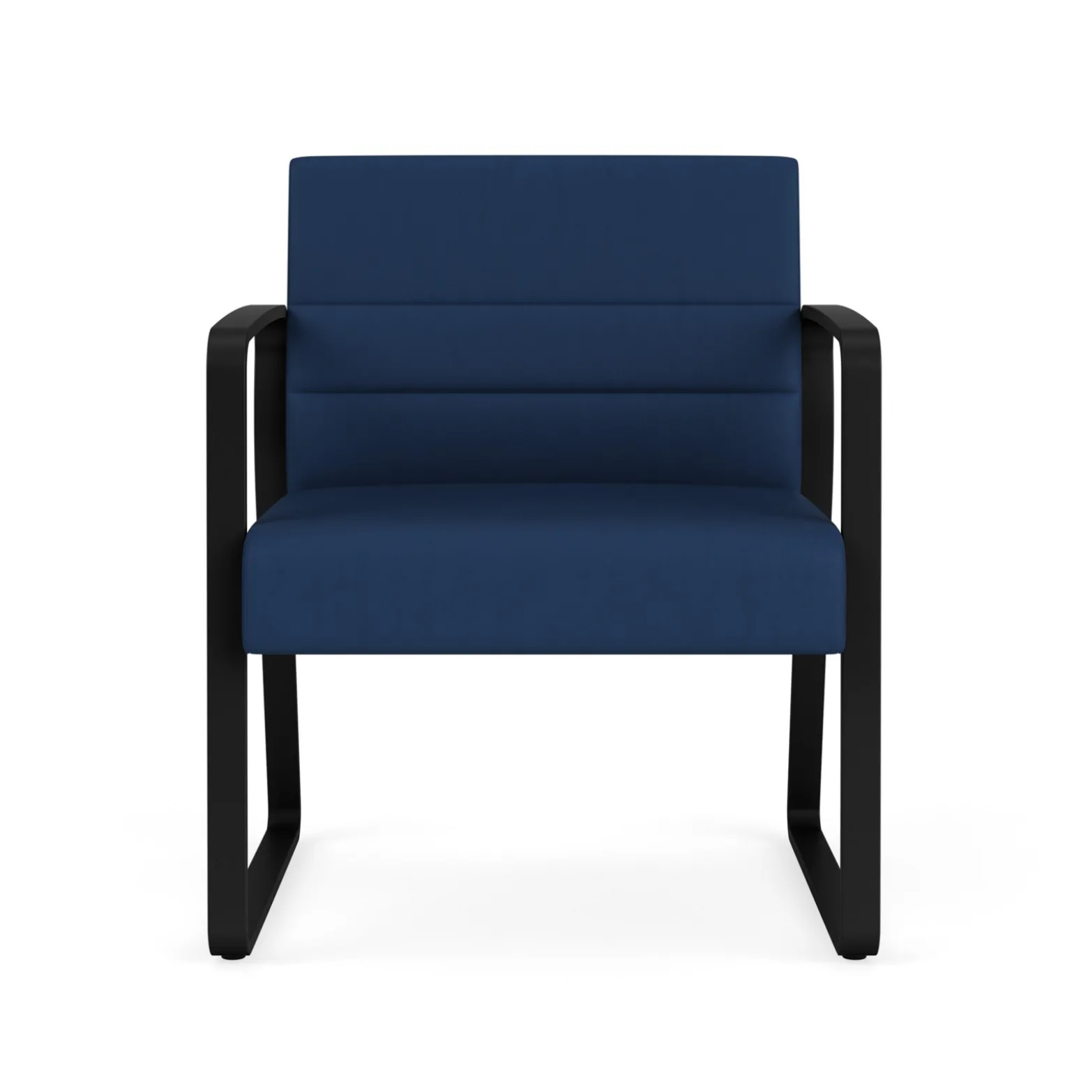 Waterfall Oversize Guest Chair in Designer Upholstery, Sled Base