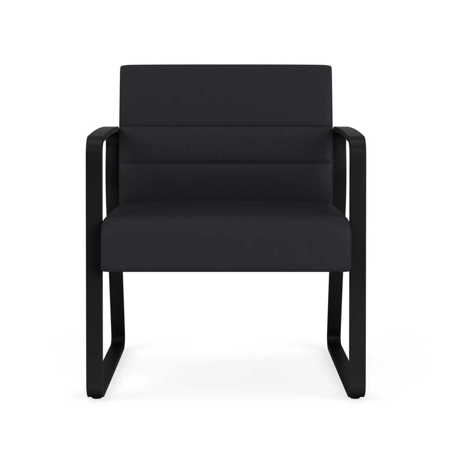 Waterfall Oversize Guest Chair in Designer Upholstery, Sled Base