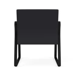 Waterfall Oversize Guest Chair in Designer Upholstery, Sled Base