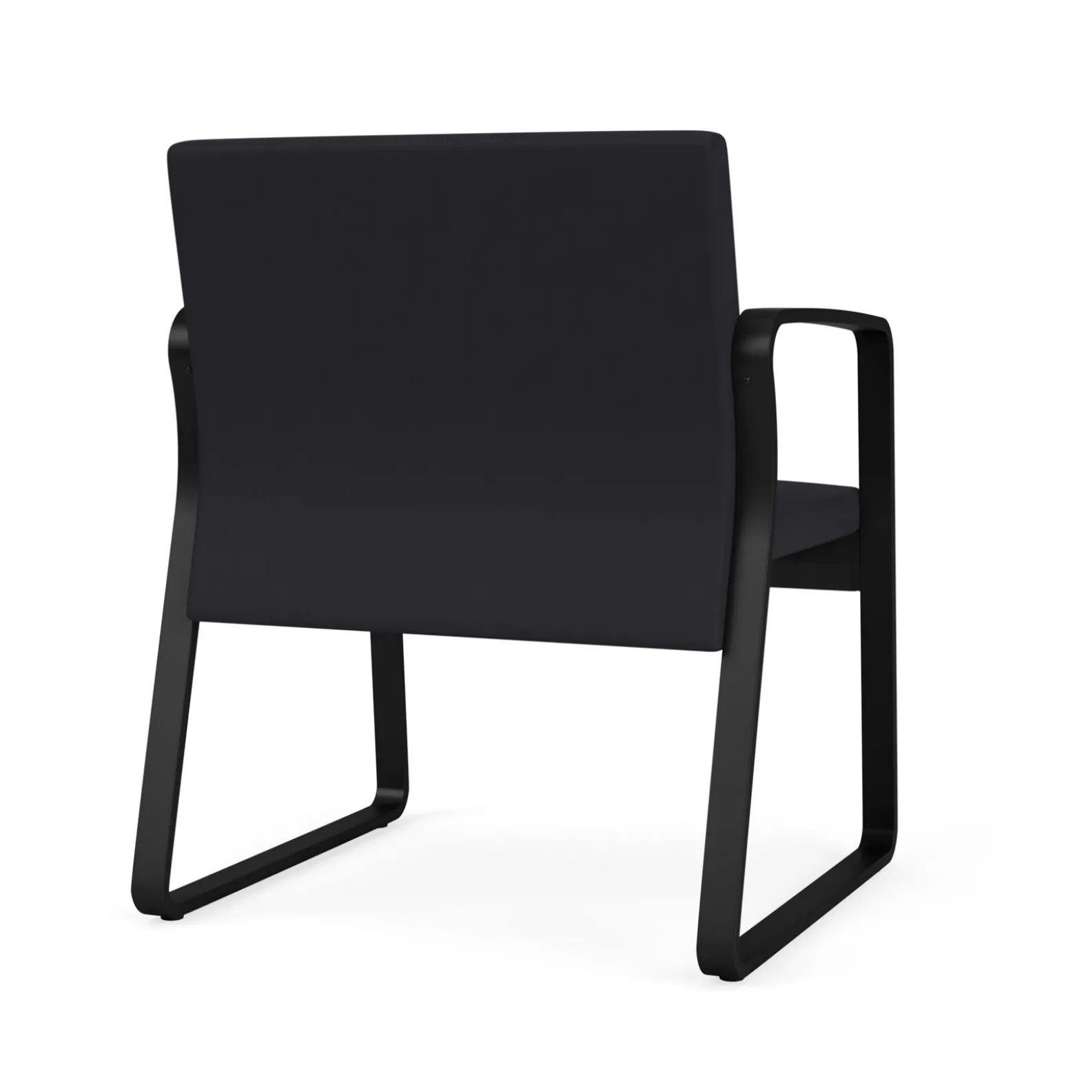 Waterfall Oversize Guest Chair in Designer Upholstery, Sled Base