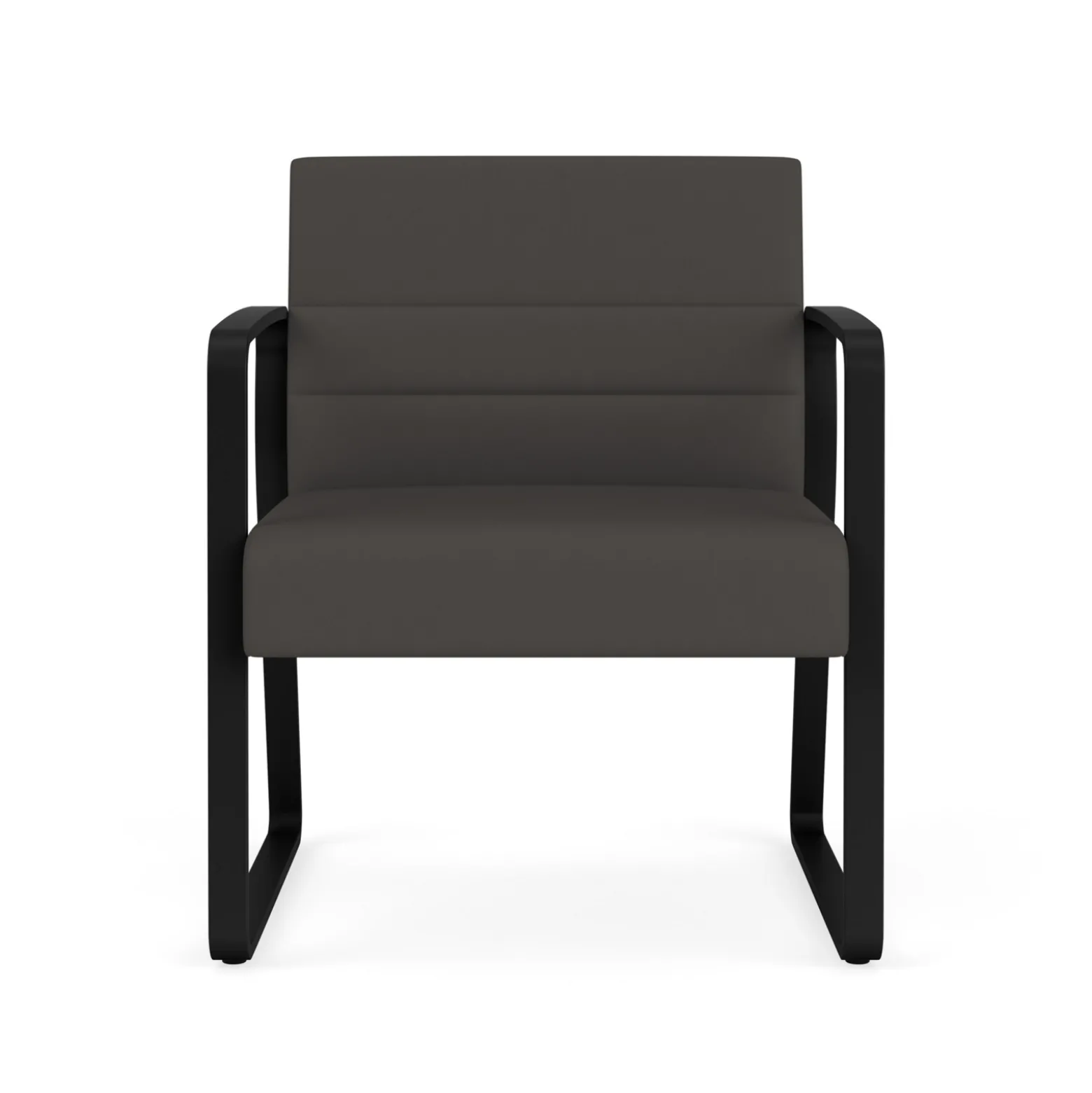 Waterfall Oversize Guest Chair in Designer Upholstery, Sled Base