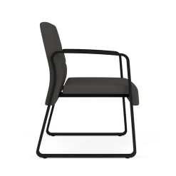 Waterfall Oversize Guest Chair in Designer Upholstery, Sled Base