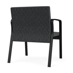 Waterfall Oversize Guest Chair in Designer Fabric, 4-leg Base
