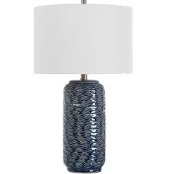 Wave Blue Ceramic Table Lamp