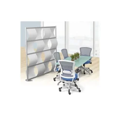 Wave Panel Wall Mobile Partition - 52"W