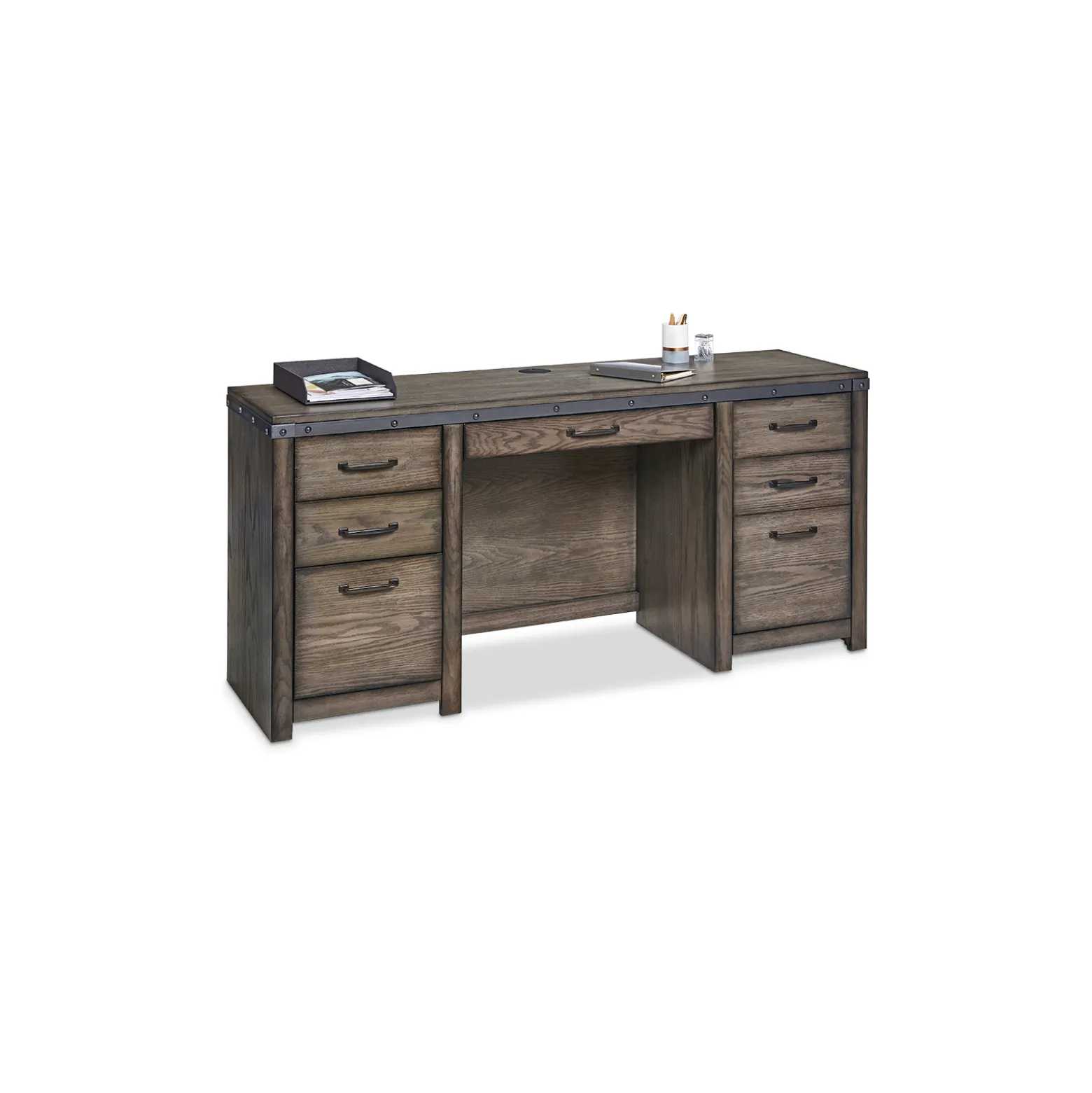 Westgate Double Pedestal Desk Credenza 66"Wx18"Dx30"H