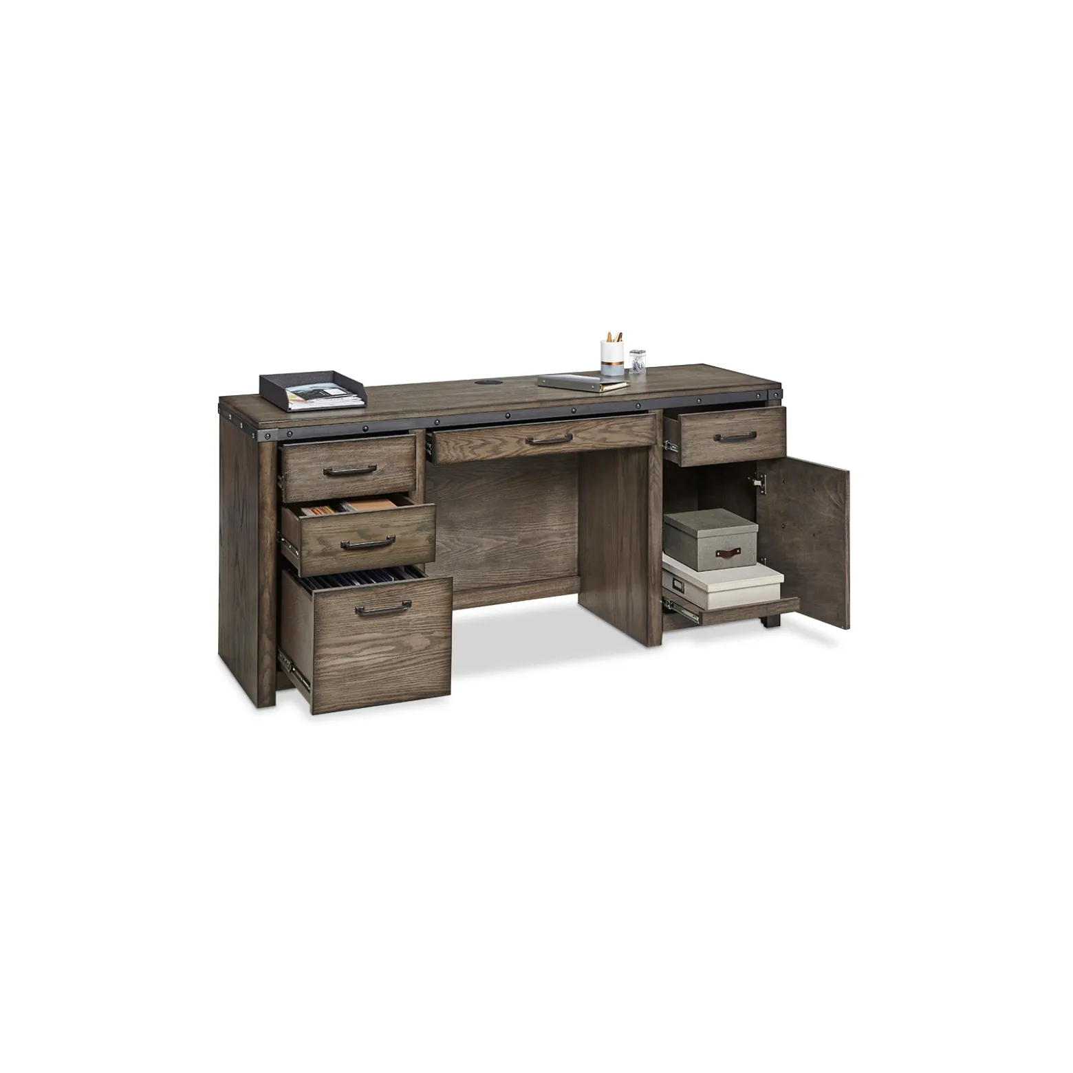 Westgate Double Pedestal Desk Credenza 66"Wx18"Dx30"H