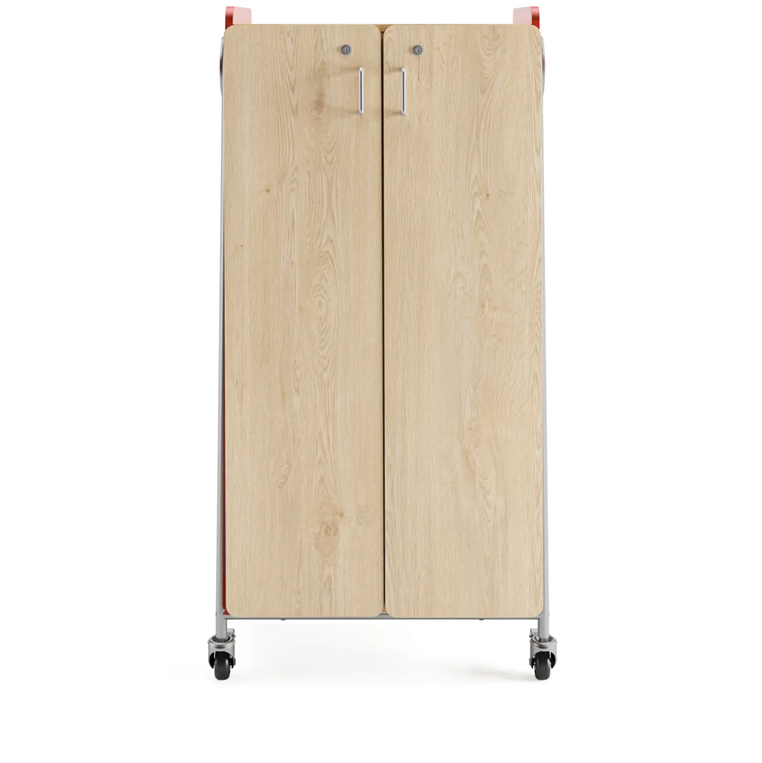 Whiffle Rolling Storage Cart with Hanging Storage & Shelves - 60”H