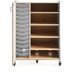 Whiffle Triple-Wide Rolling Storage Cart - 60”H