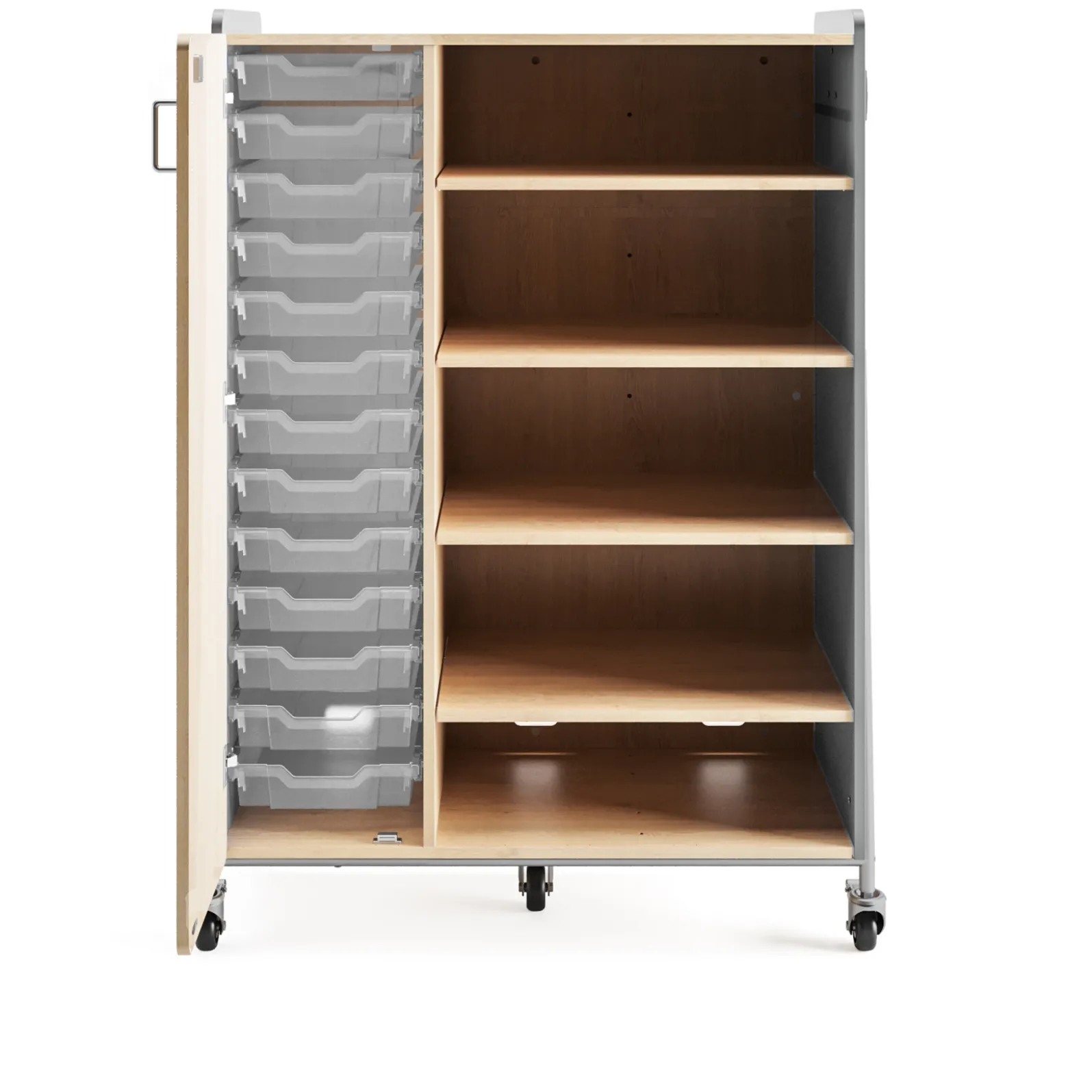 Whiffle Triple-Wide Rolling Storage Cart - 60”H