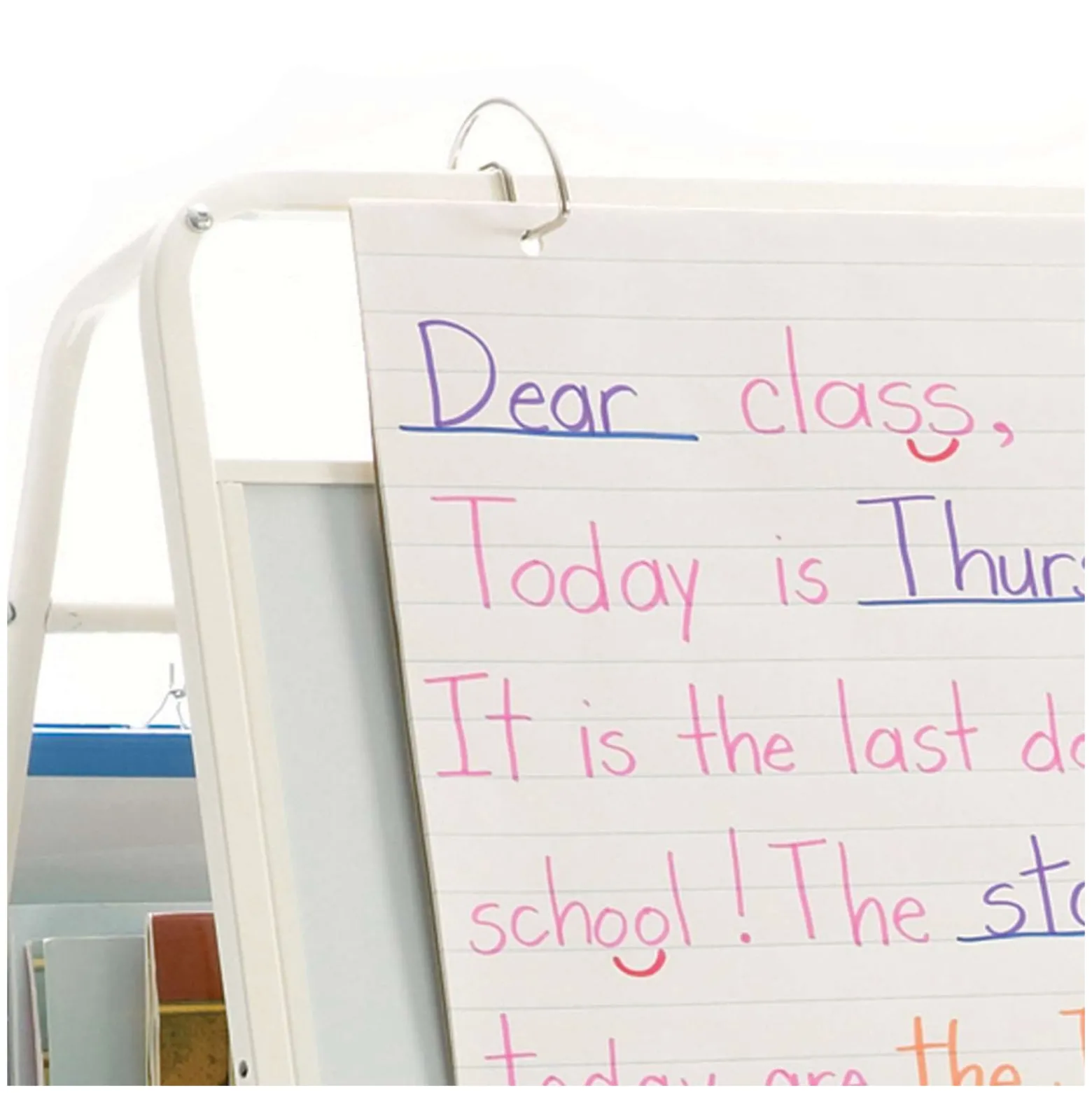 White Board Reading and Writing Center - 33.5"W x 56.5"H