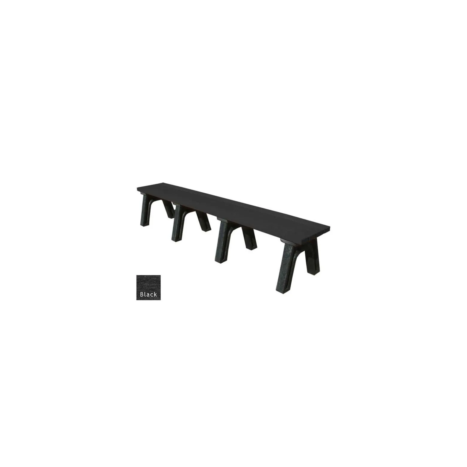 Wide Deluxe Recycled Plastic Flat Bench 8'
