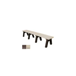 Wide Deluxe Recycled Plastic Flat Bench 8'