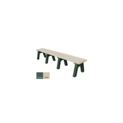 Wide Deluxe Recycled Plastic Flat Bench 8'