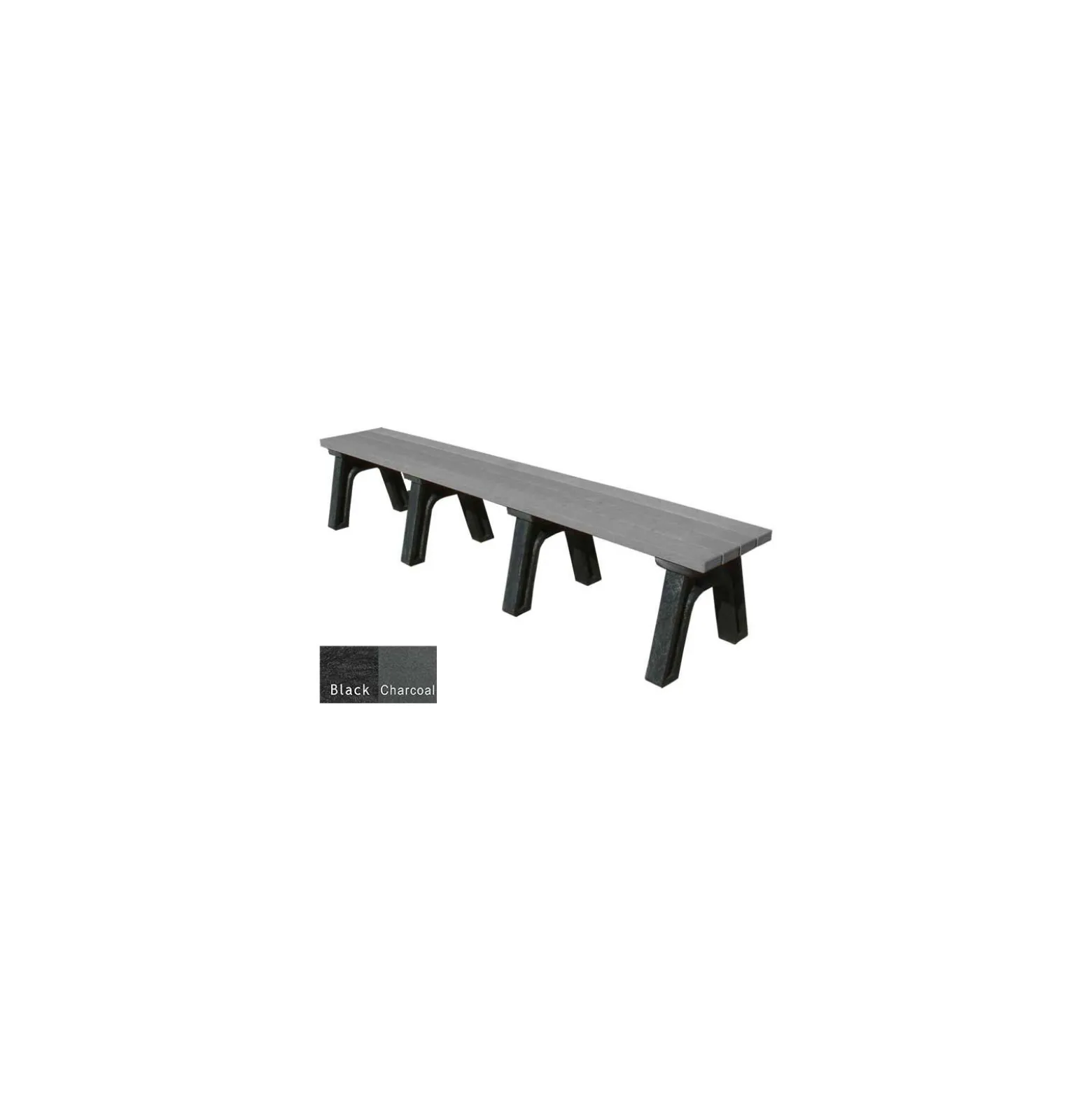 Wide Deluxe Recycled Plastic Flat Bench 8'