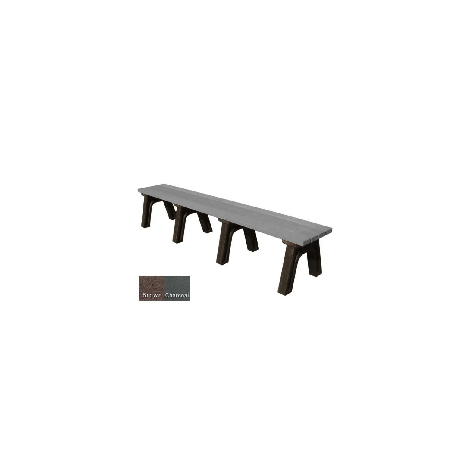 Wide Deluxe Recycled Plastic Flat Bench 8'