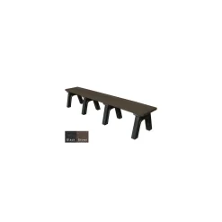 Wide Deluxe Recycled Plastic Flat Bench 8'