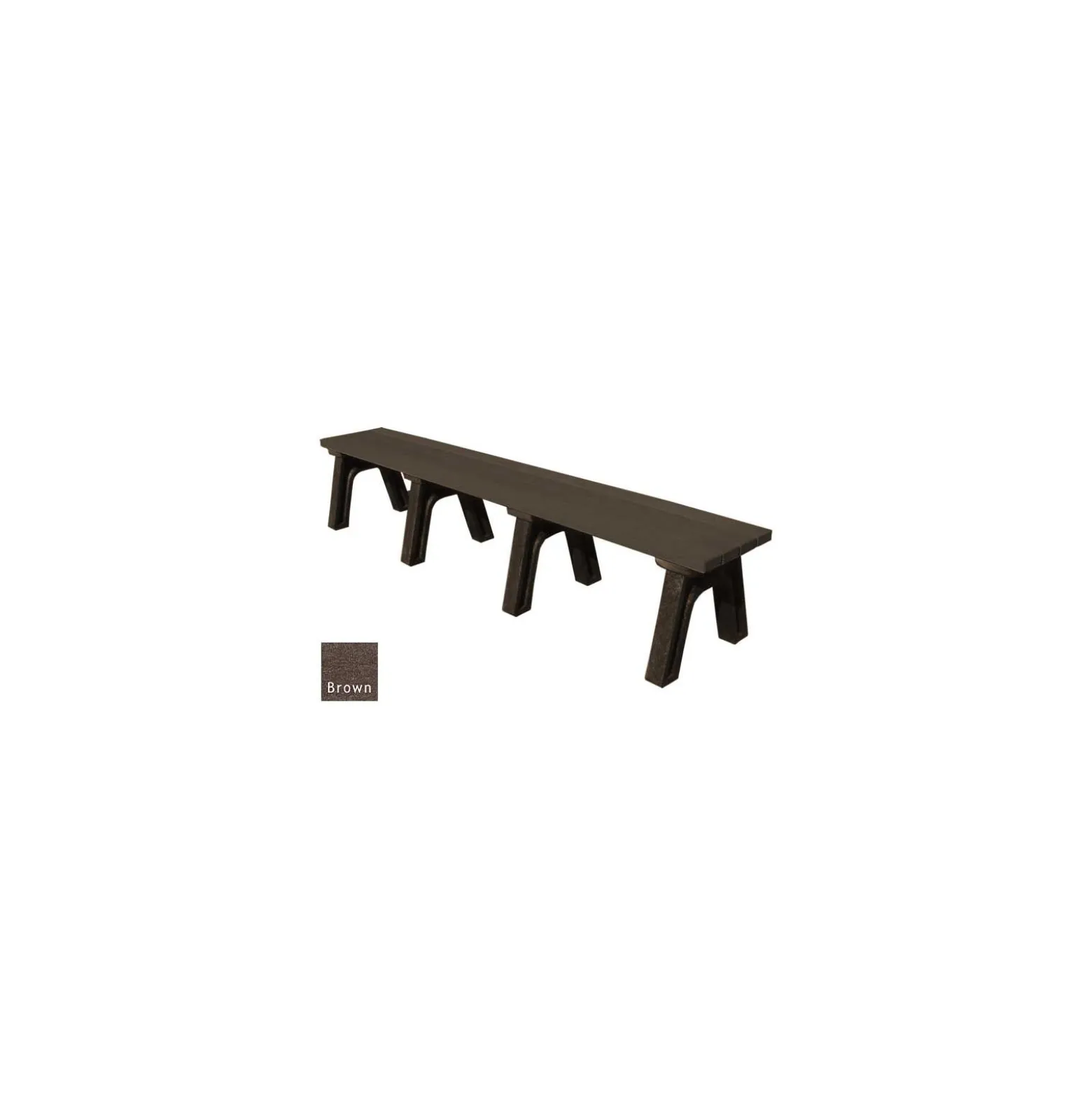 Wide Deluxe Recycled Plastic Flat Bench 8'