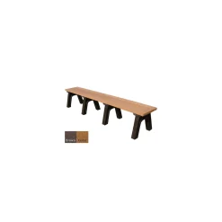 Wide Deluxe Recycled Plastic Flat Bench 8'