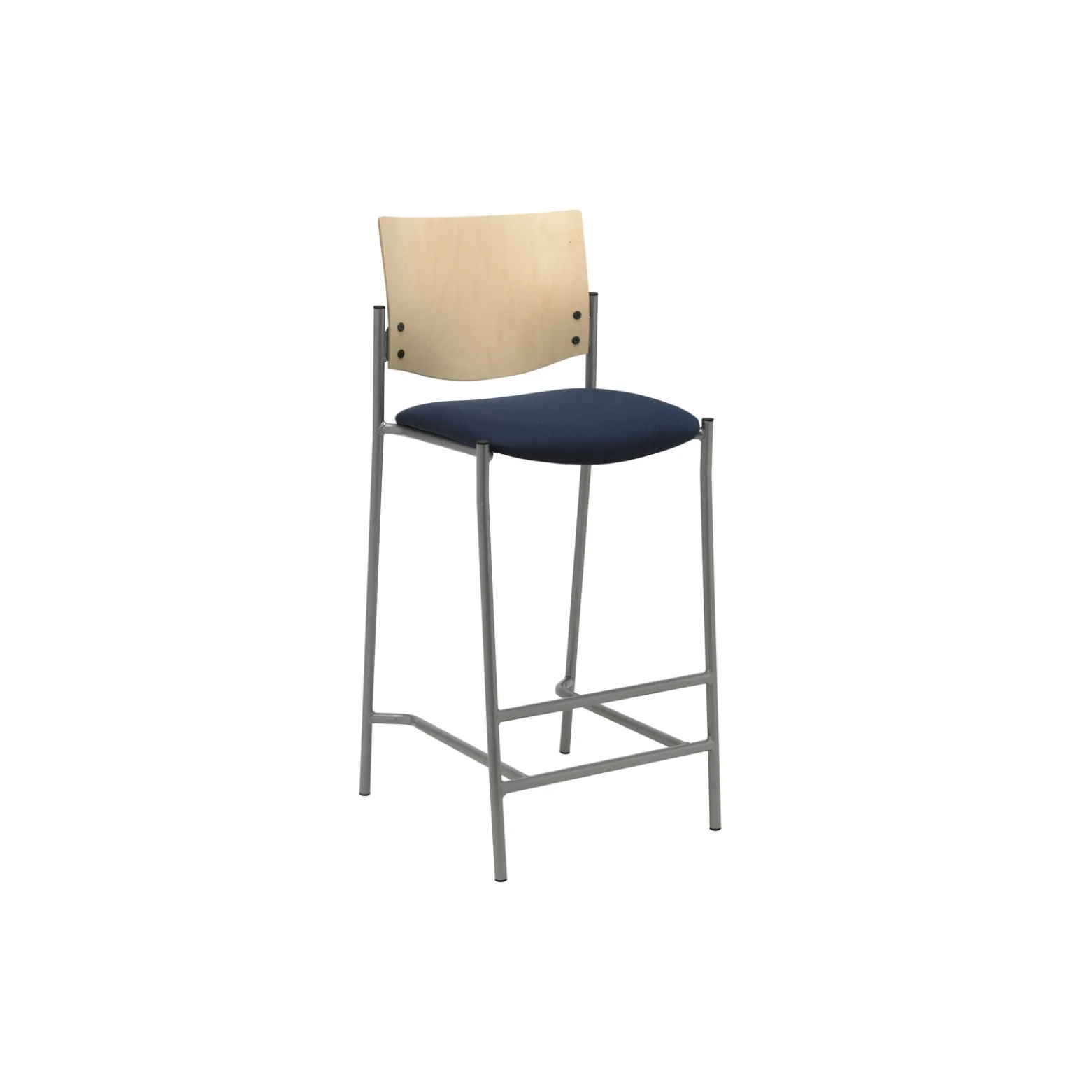Wood Back Barstool