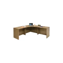 Wood Grain Corner Desk - 77.5"W