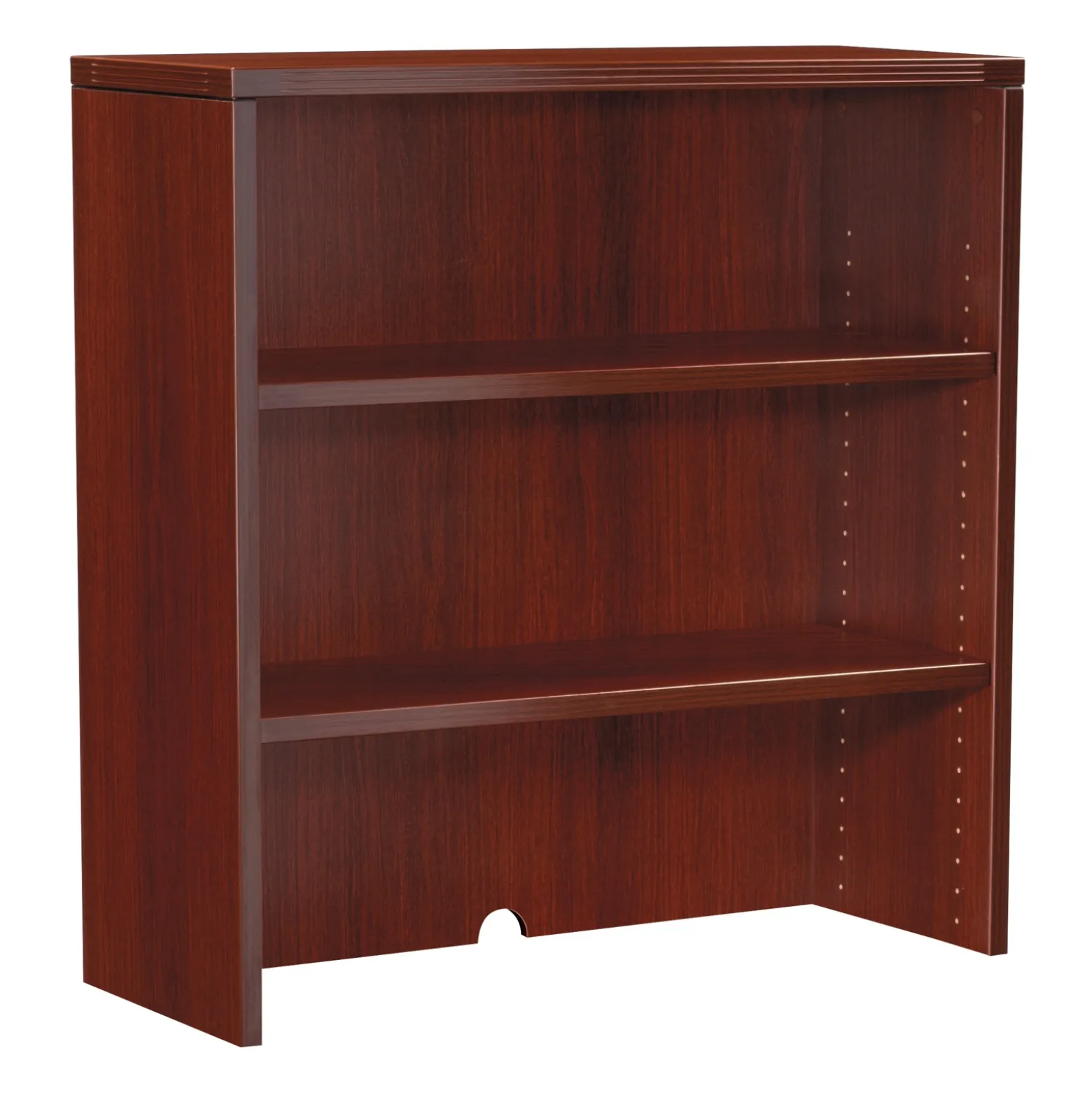 Wood Grain Two Shelf Bookcase Hutch - 35.5"W