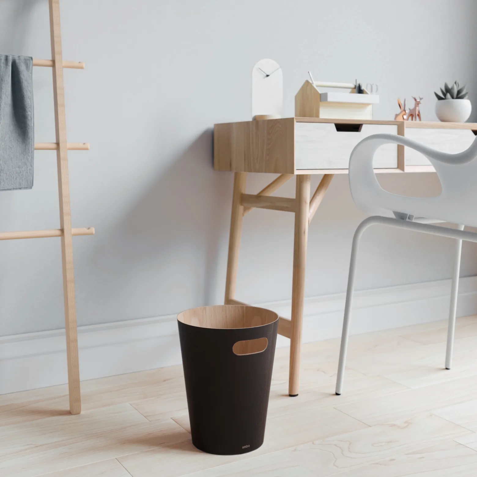 Wooden Trash Can
