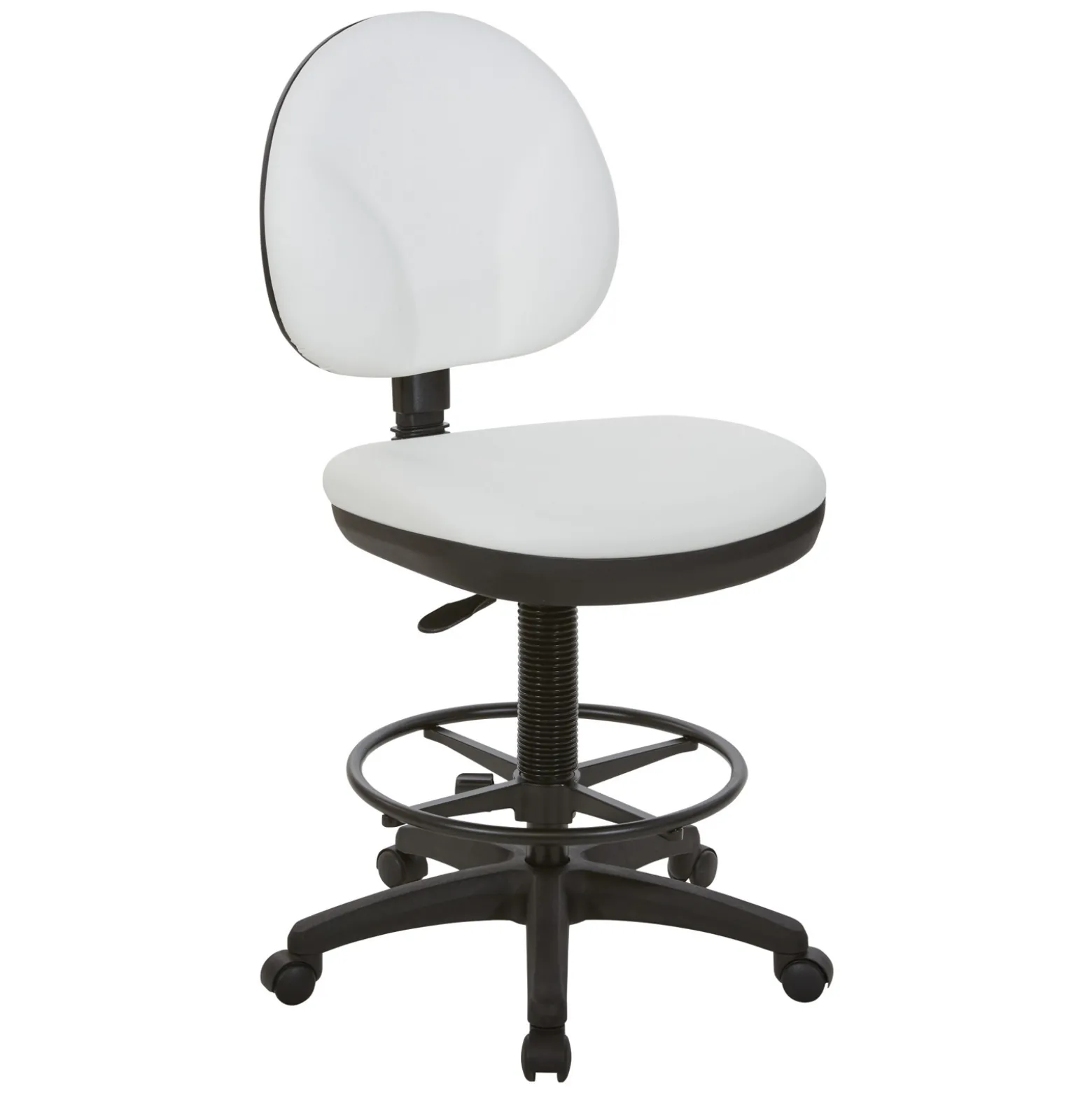 Work Smart DC Series WorkSmart Armless Drafting Stool with Foot-rest