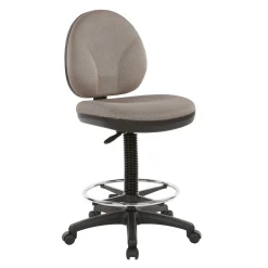 Work Smart DC Series WorkSmart Armless Drafting Stool with Foot-rest