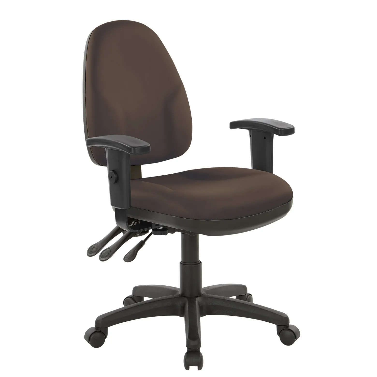 Work Smart Ergonomic Fabric Work Smart Task Chair with Arms