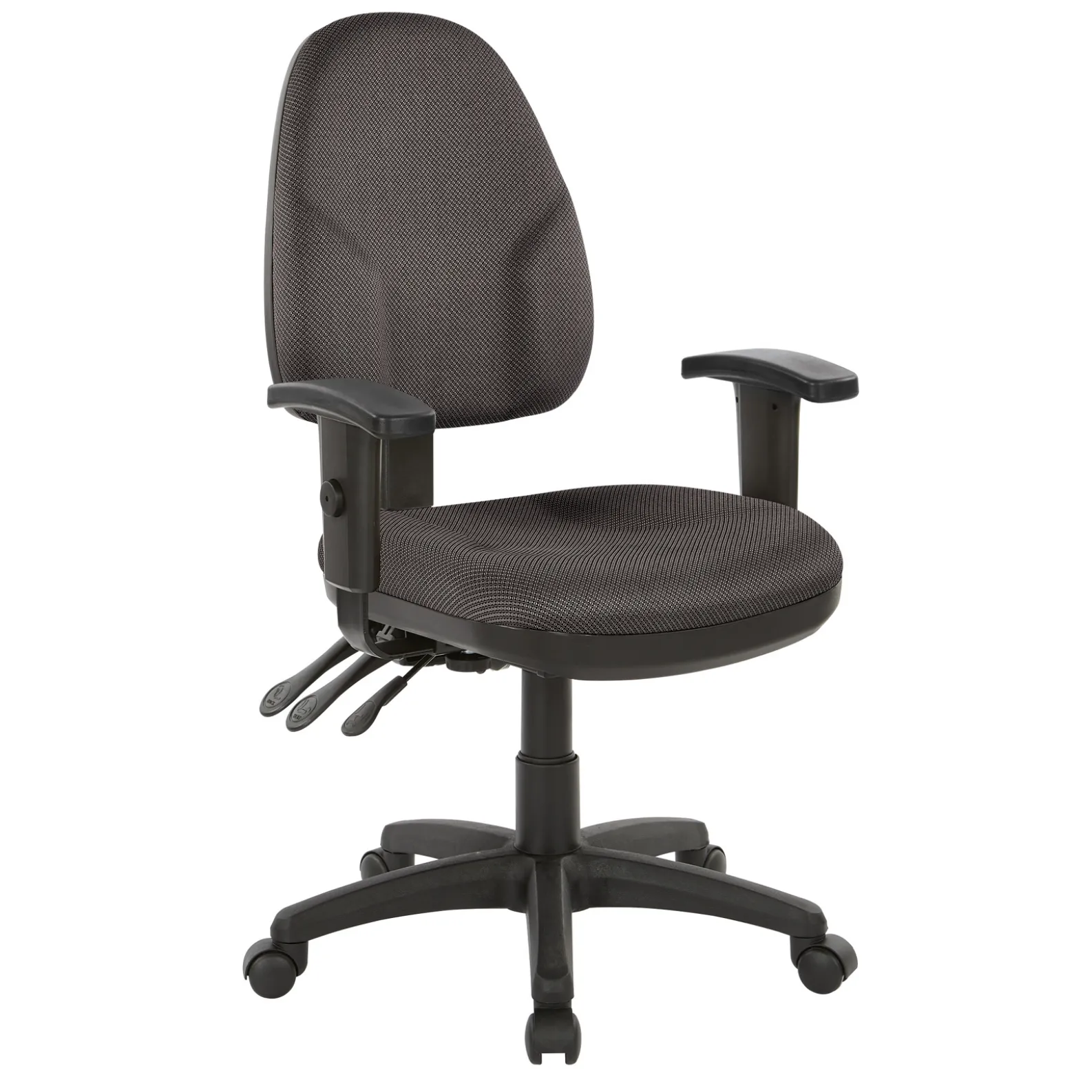 Work Smart Ergonomic Fabric Work Smart Task Chair with Arms