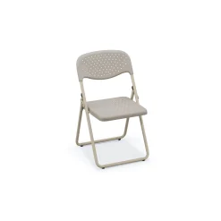 Worksmart FC Series Ventilated Poly Folding Chair - 4 Pack