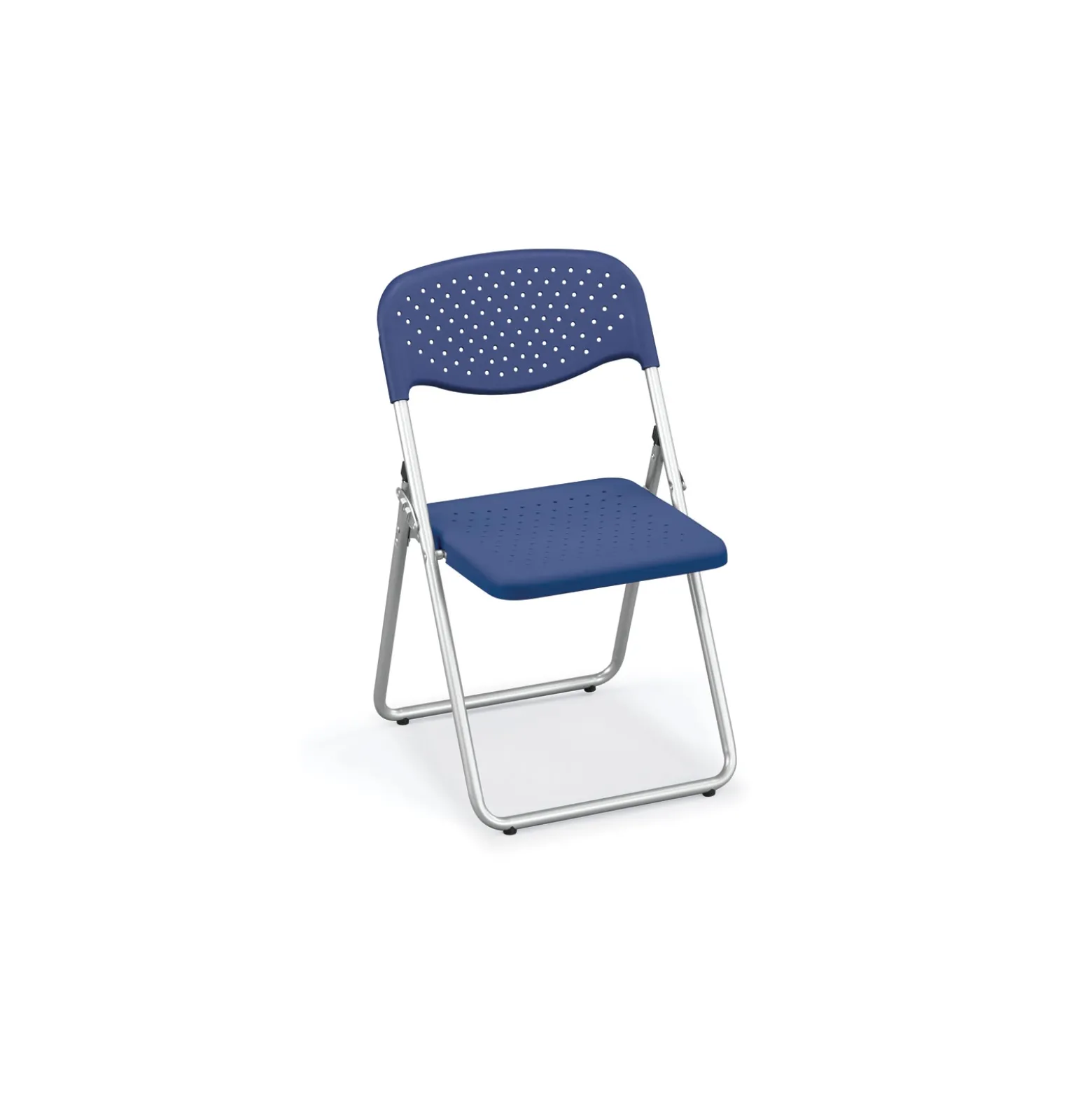 Worksmart FC Series Ventilated Poly Folding Chair - 4 Pack