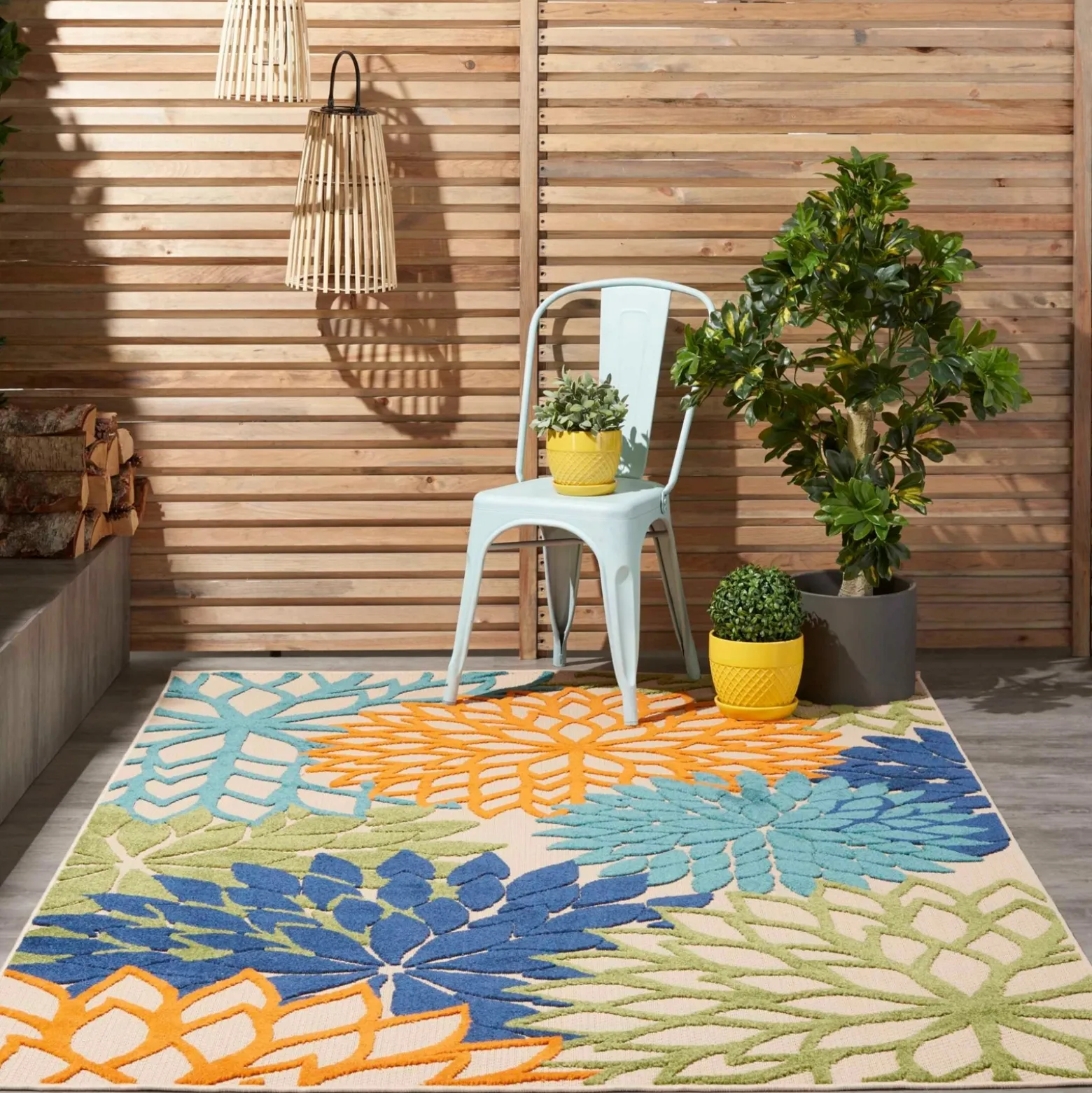 5'3"x5'3" Square Area Rug