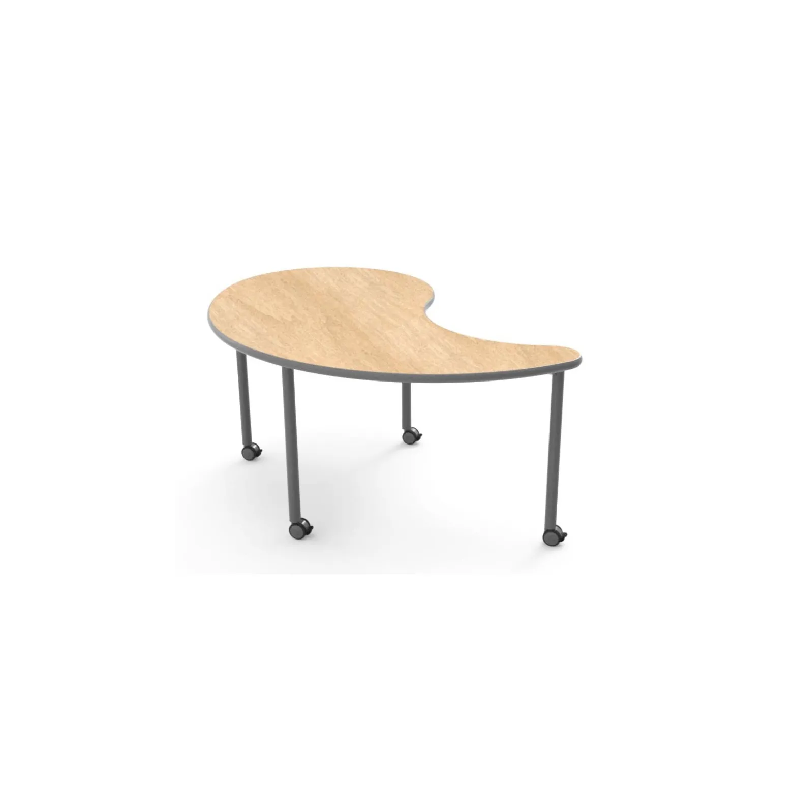 Yin-Yang Table with Casters - 54"W x 65"D