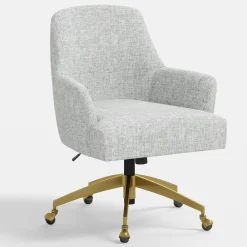 Yvette Office Chair with Gold Frame