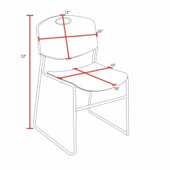 Zeng Armless Stack Chair with 400 lb. Capacity