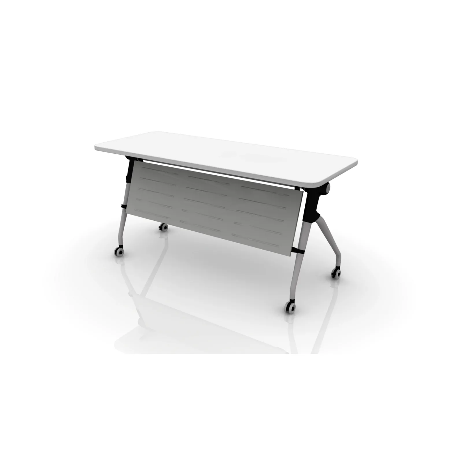 Zook Flip-Top Rolling Mobile Table - 60”W