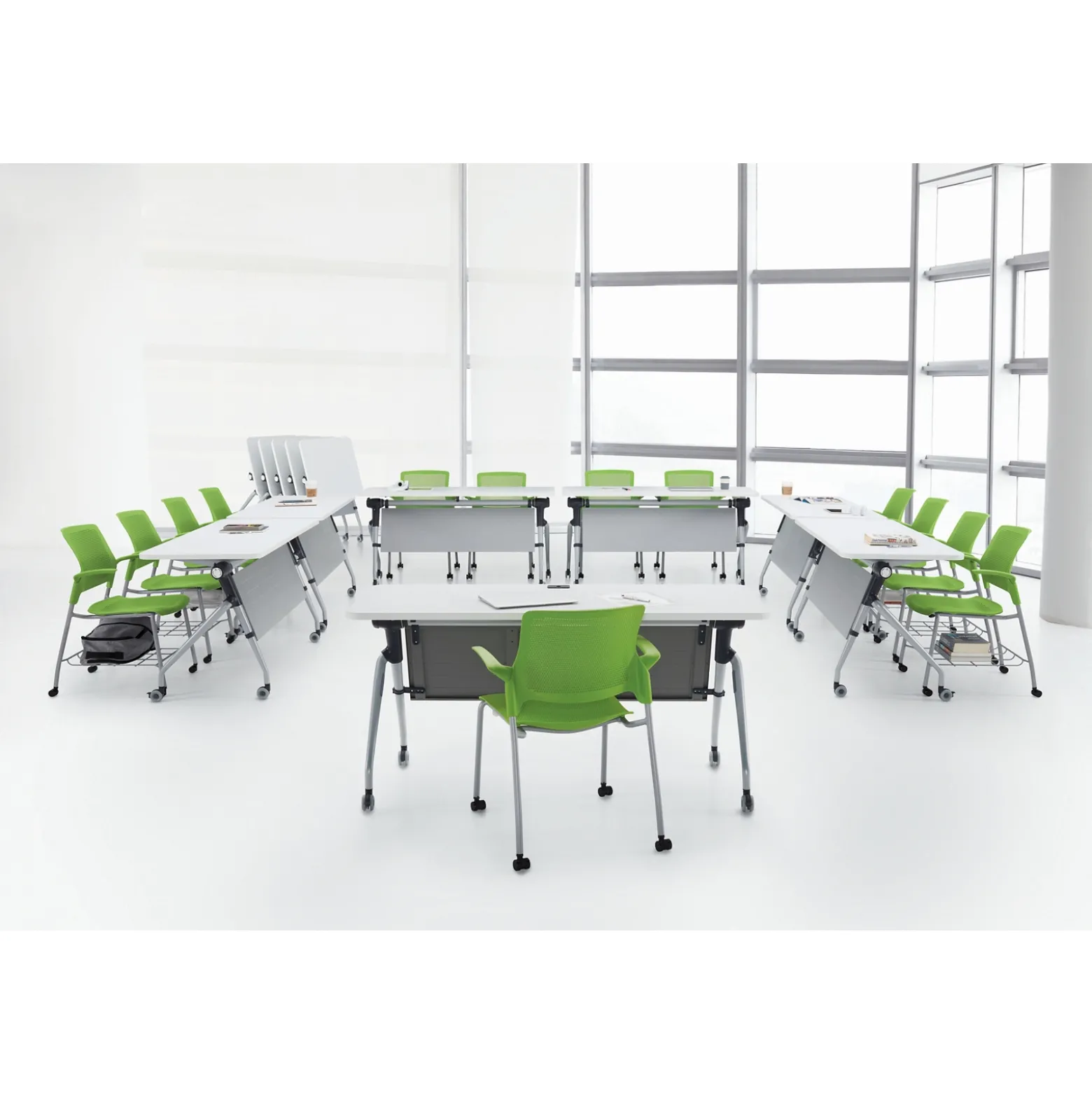 Zook Flip-Top Rolling Mobile Table - 60”W